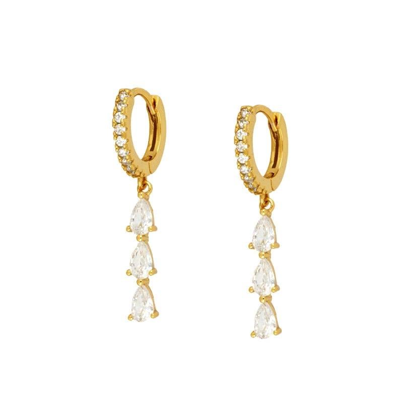 Fiji Triple Drop Earrings - Mighzalalarab