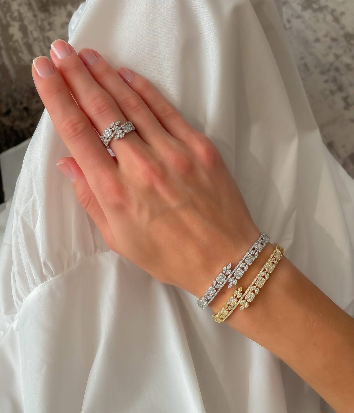 Tania Bracelet Ring Set (Free Size) - Image 2