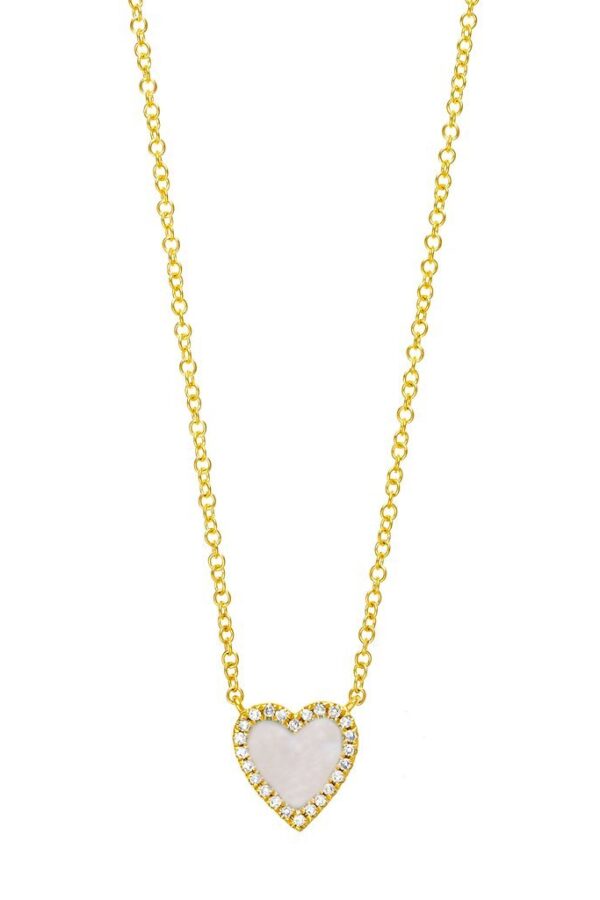 Heart Necklace - White