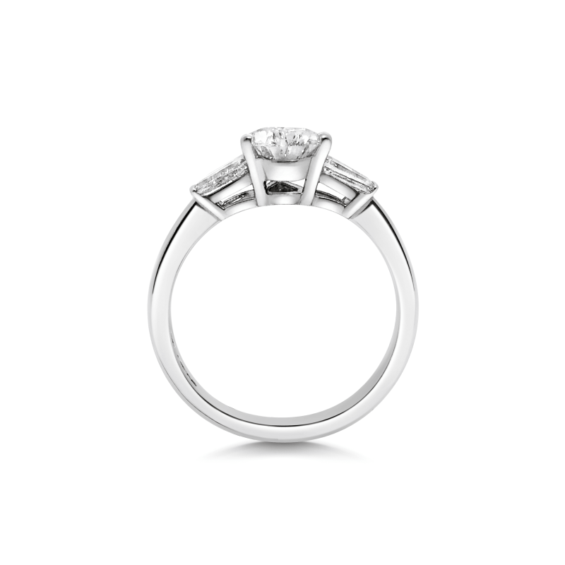 Florence-Pear-Diamond-with-Tapered-Baguette-Three-Stone-Ring-Side-View