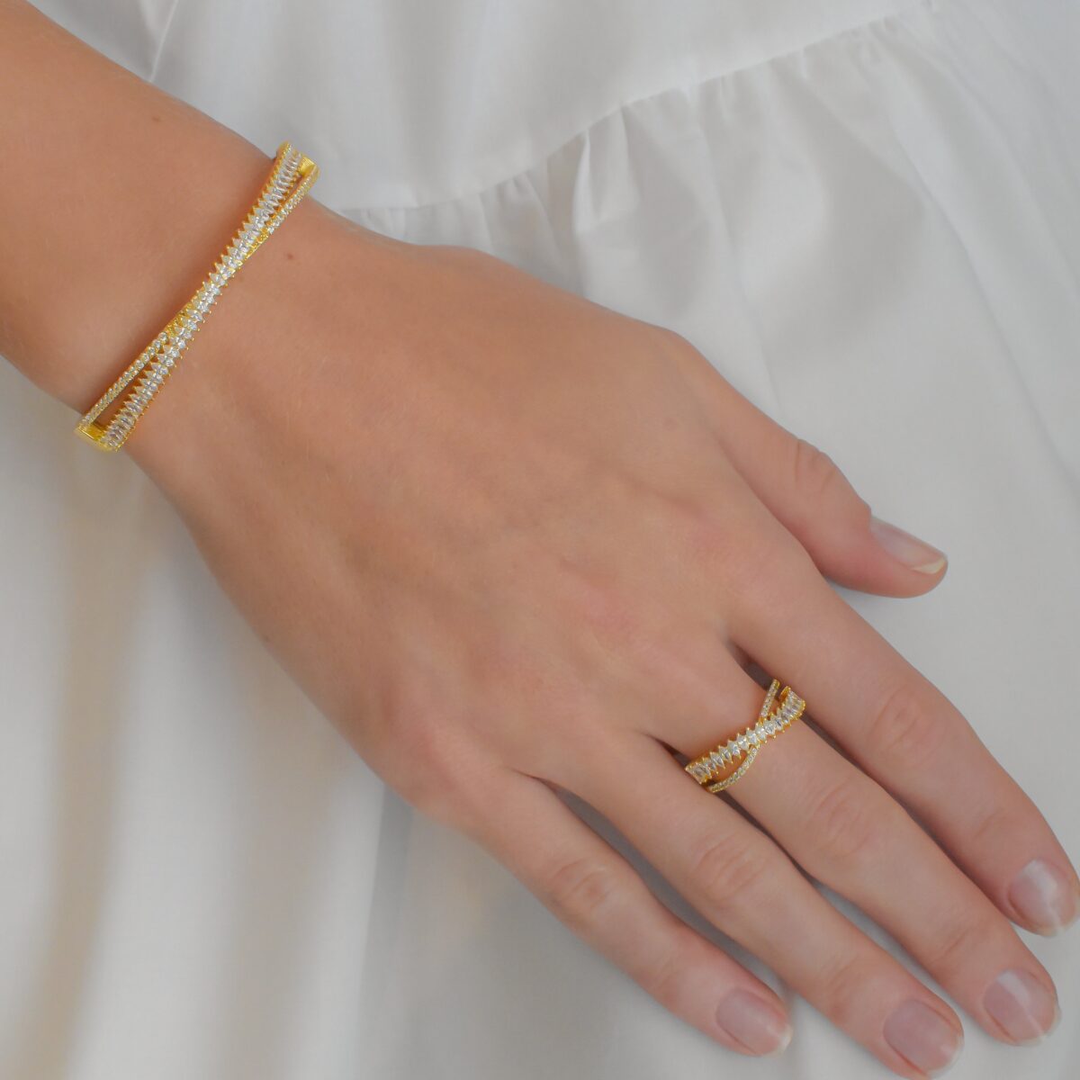 X Bracelet + Ring set (Free size)