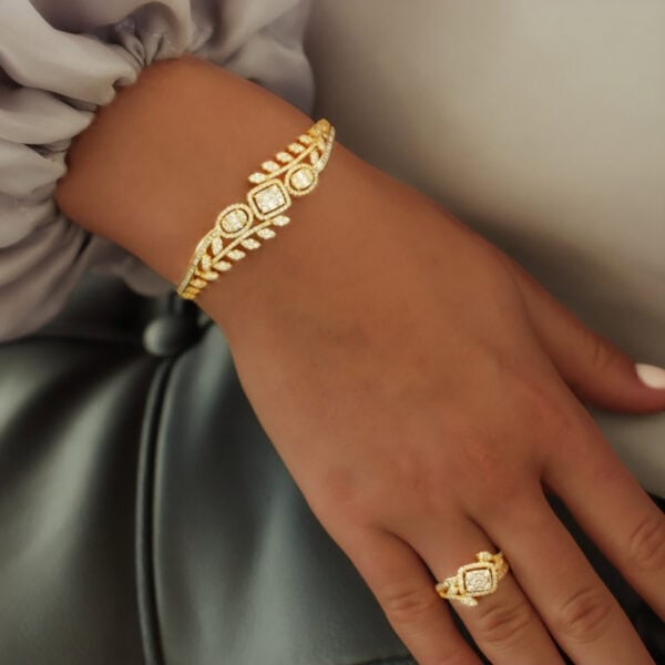 Enisa Bracelet & Ring Set (Free Size)