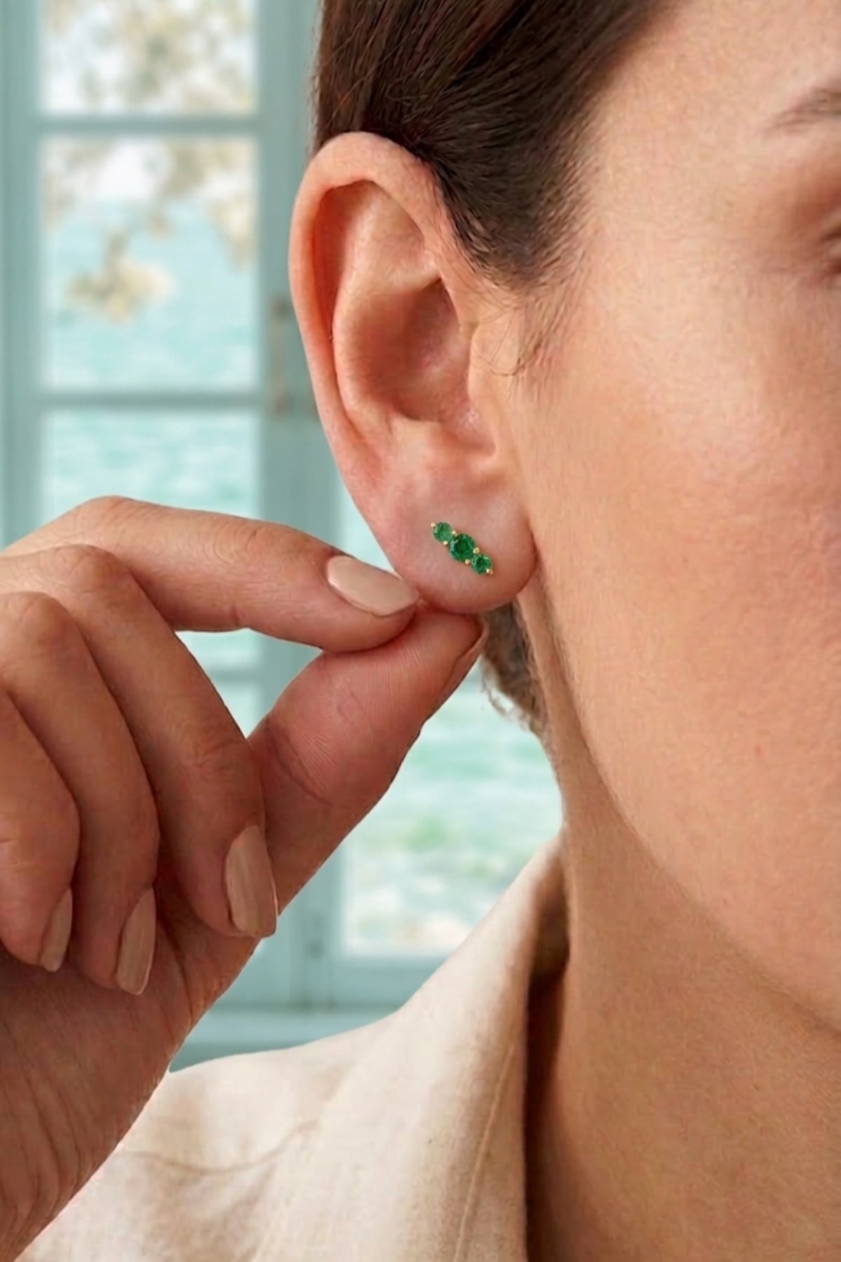 Green Trio Stud