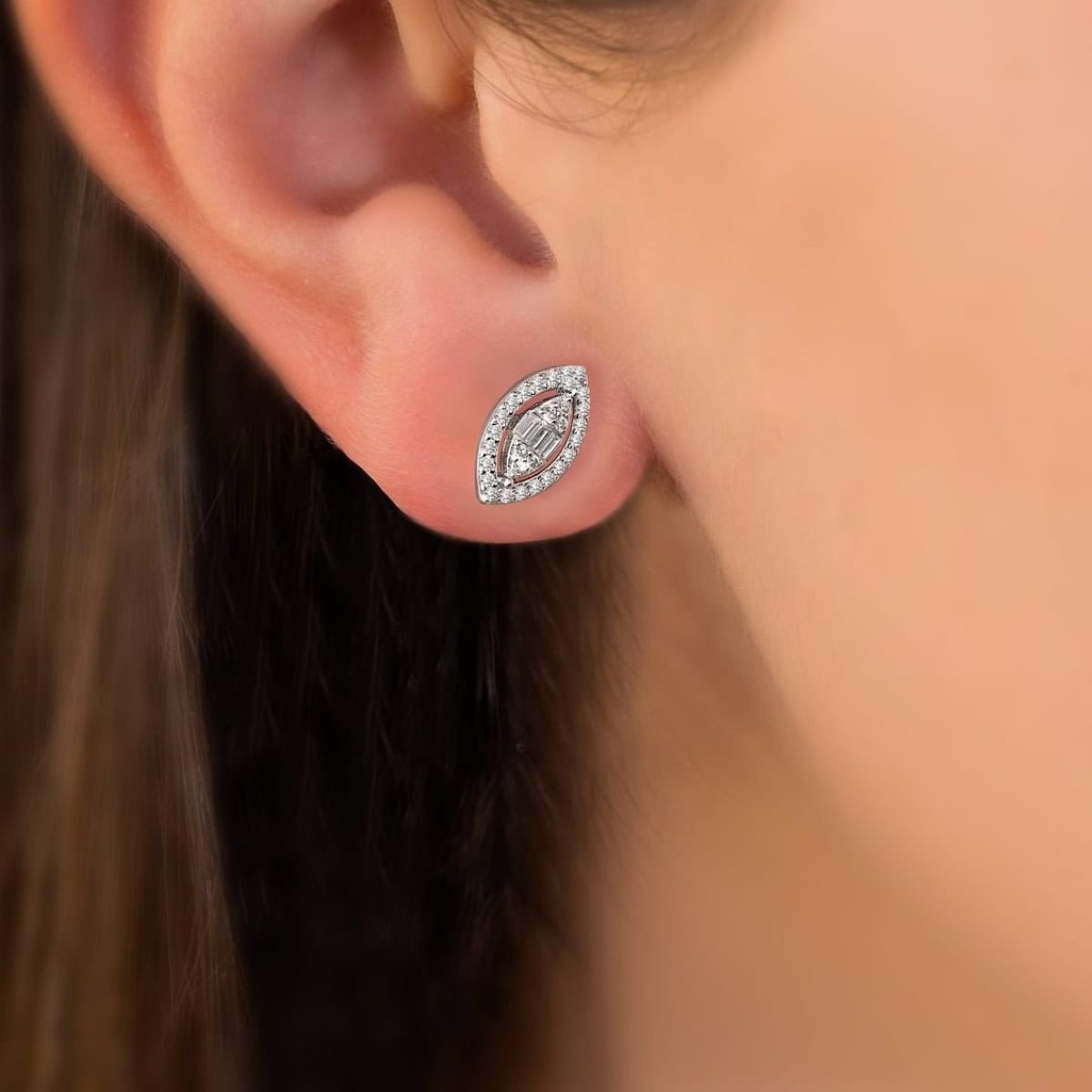 Marquise Sterling Silver Studs2