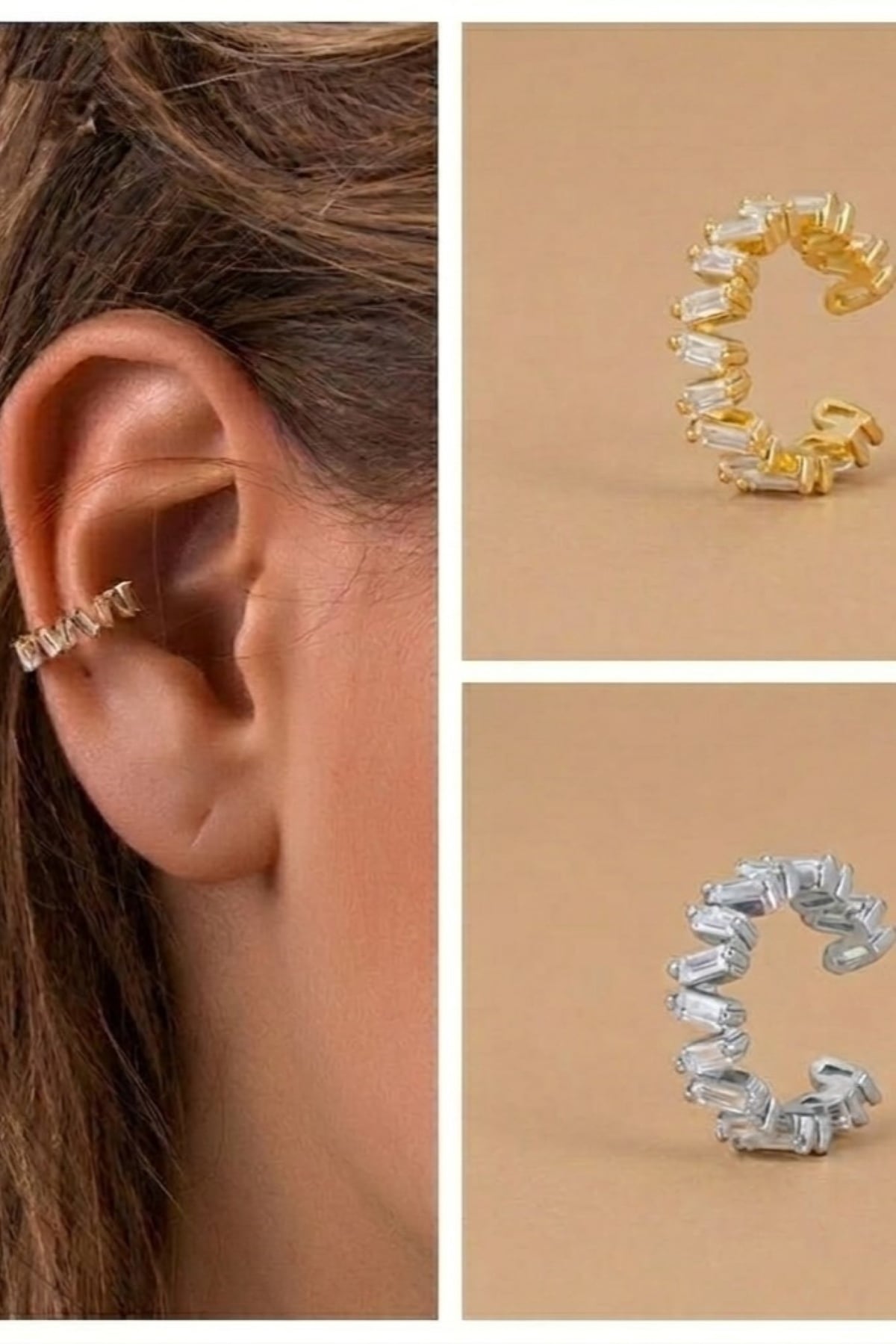 Slide-On Baguette Earcuffs (1)