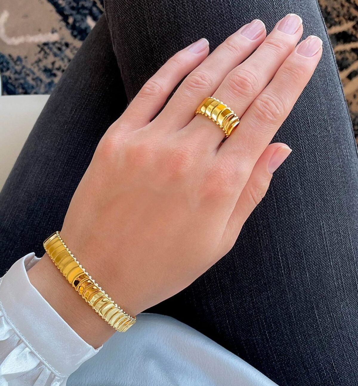 Kim Bracelet & Ring Set (Free Size) - Image 2