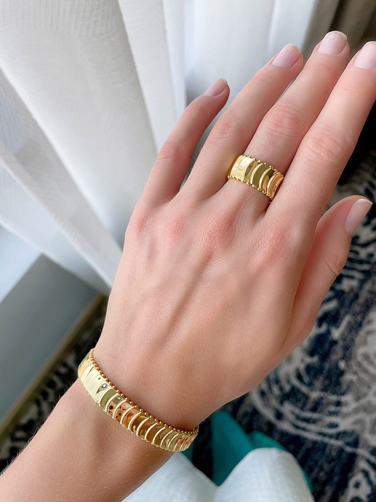 Kim Bracelet & Ring Set (Free Size)