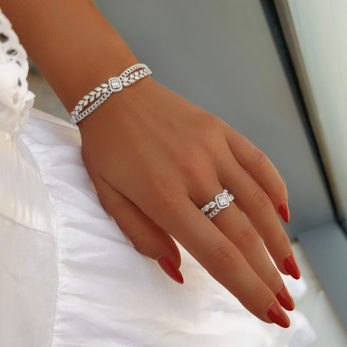 Daphne Bracelet & Ring (Free Size) - Image 6
