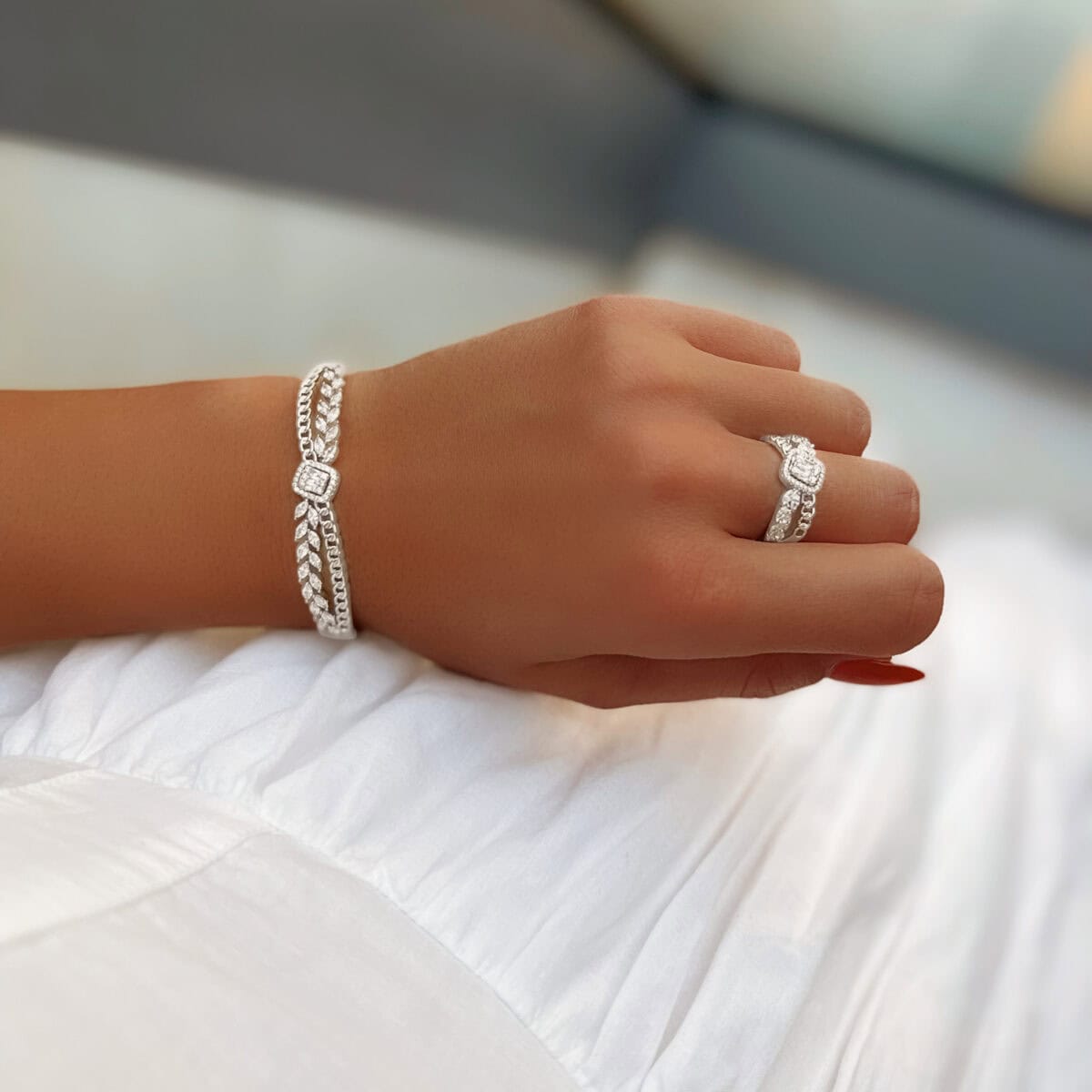 Daphne Bracelet & Ring (Free Size) - Image 7