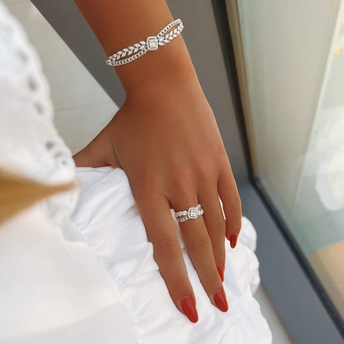 Daphne Bracelet & Ring (Free Size) - Image 5