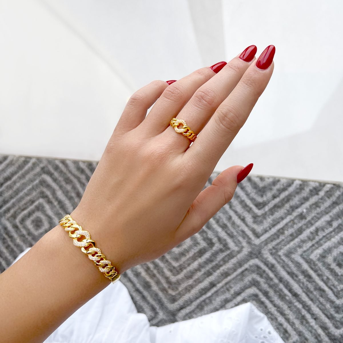 Ari Bracelet & Ring (free size)