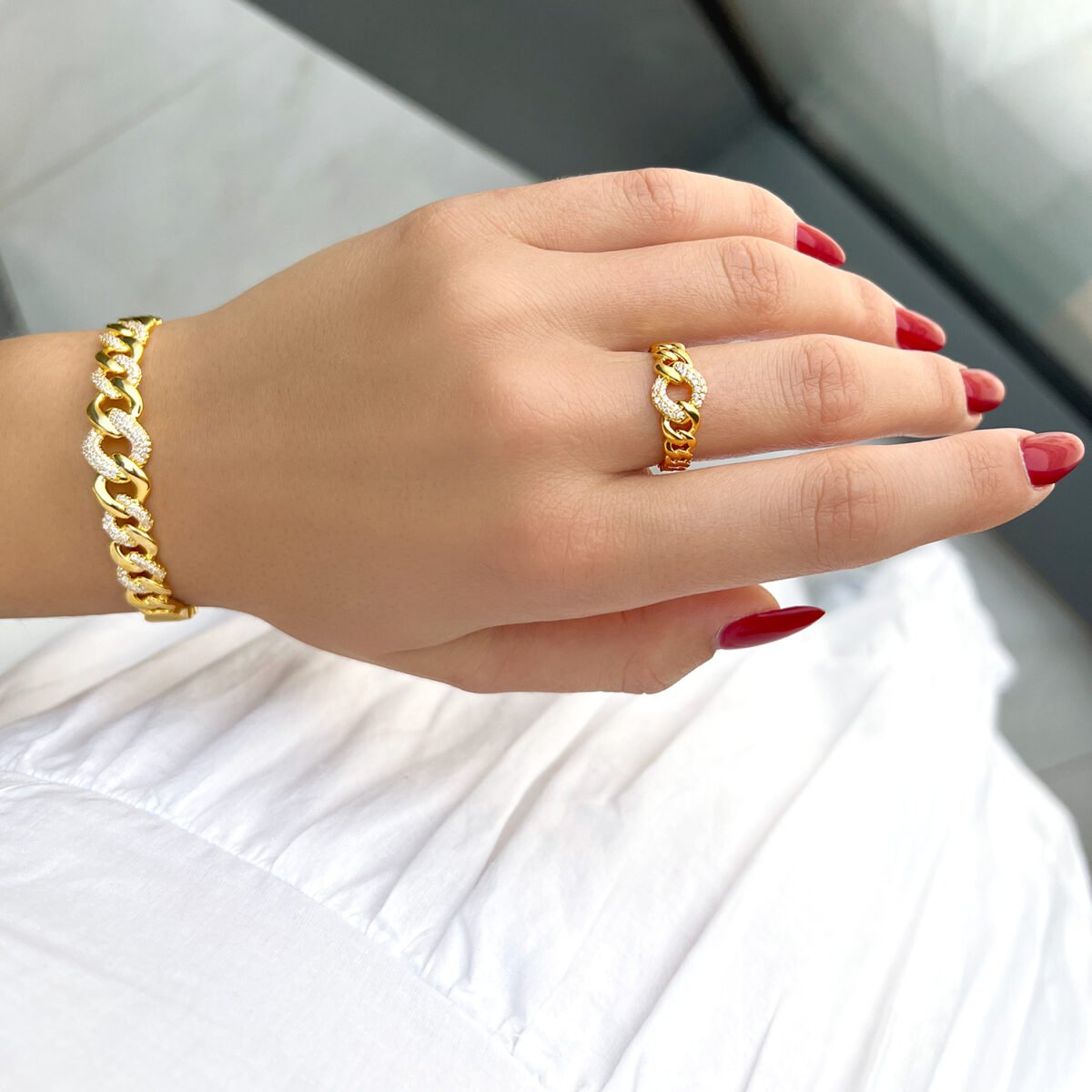 Ari Bracelet & Ring (free size) - Image 3