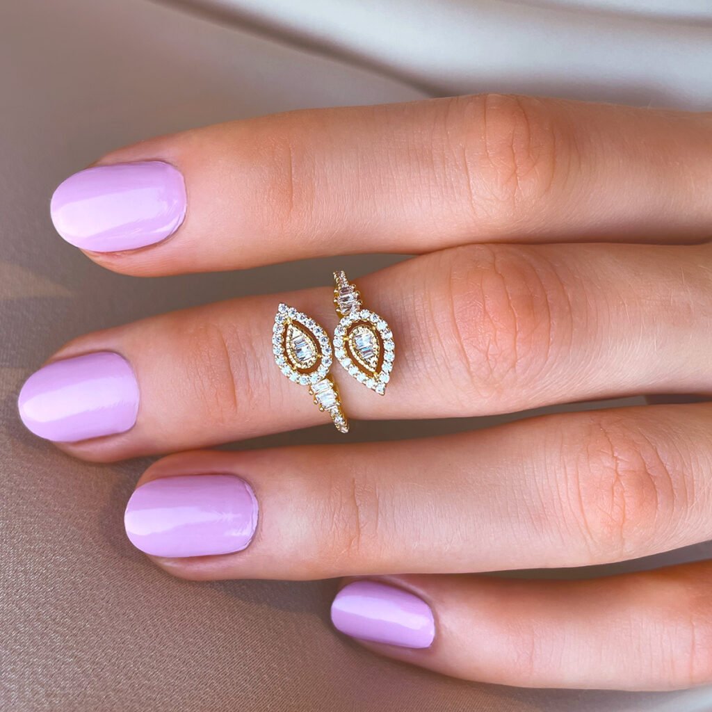 Prisha Ring (Free Size) - Golden 