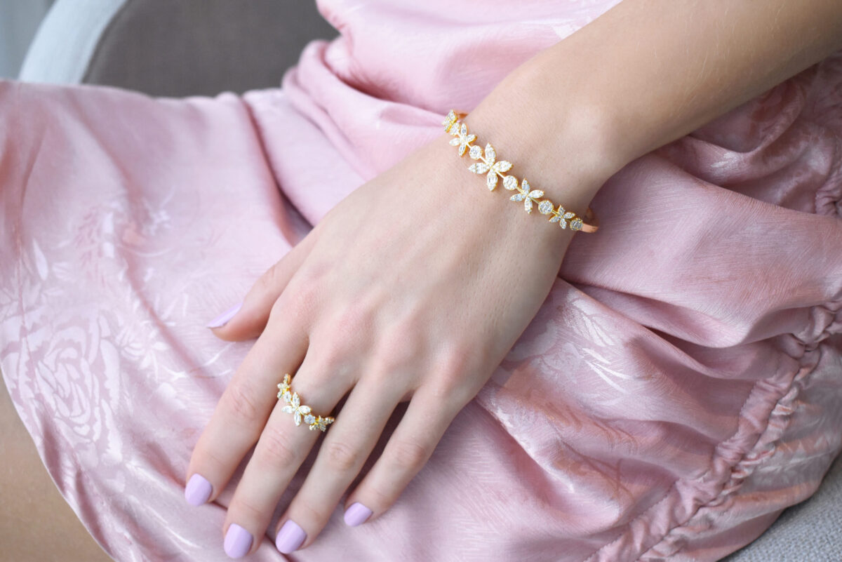 Ziya Bracelet Ring Set (Free Size) - Image 2