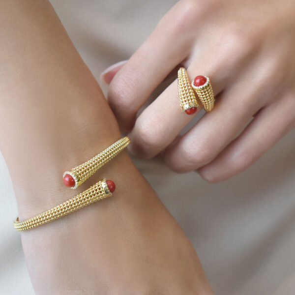 Abeeba Bracelet & Ring (Free Size)