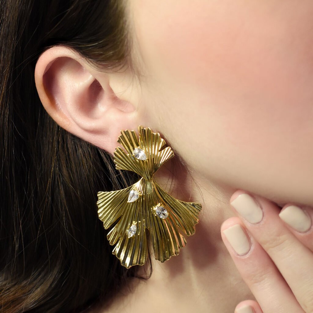 Arzoo Earrings - Golden 