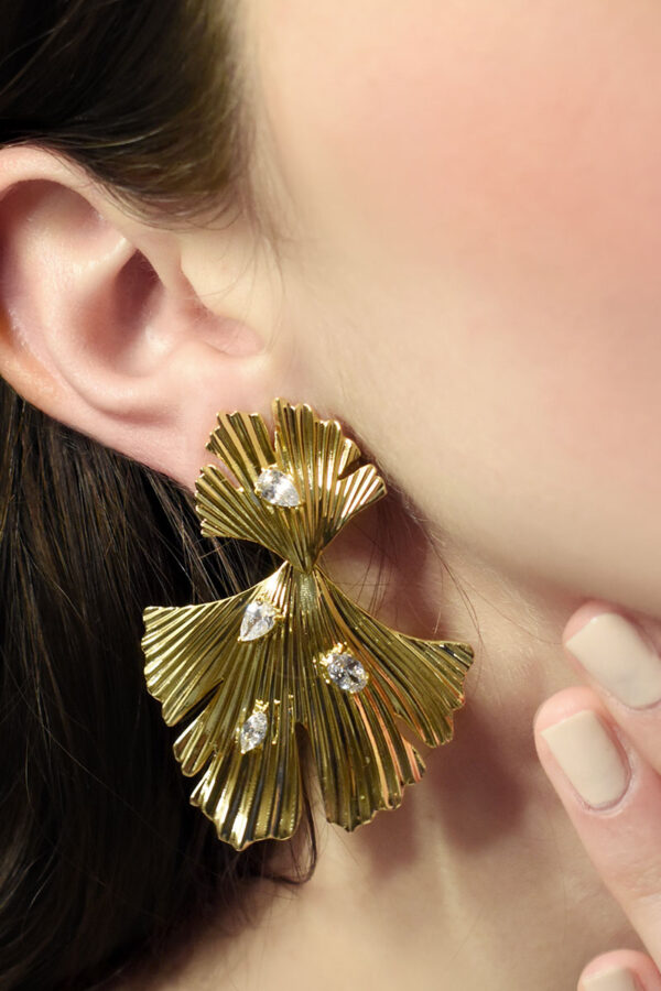 Arzoo Earrings - Golden