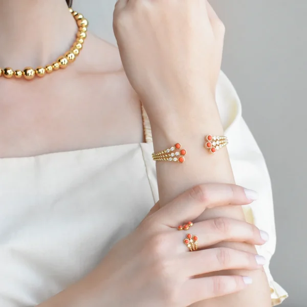 Raffles Bracelet Ring Set (Free Size)