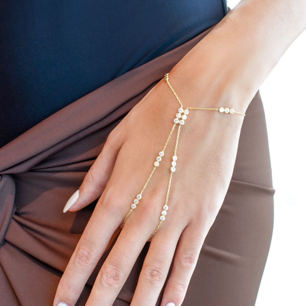 Delie Hand Chain Bracelet - Golden 