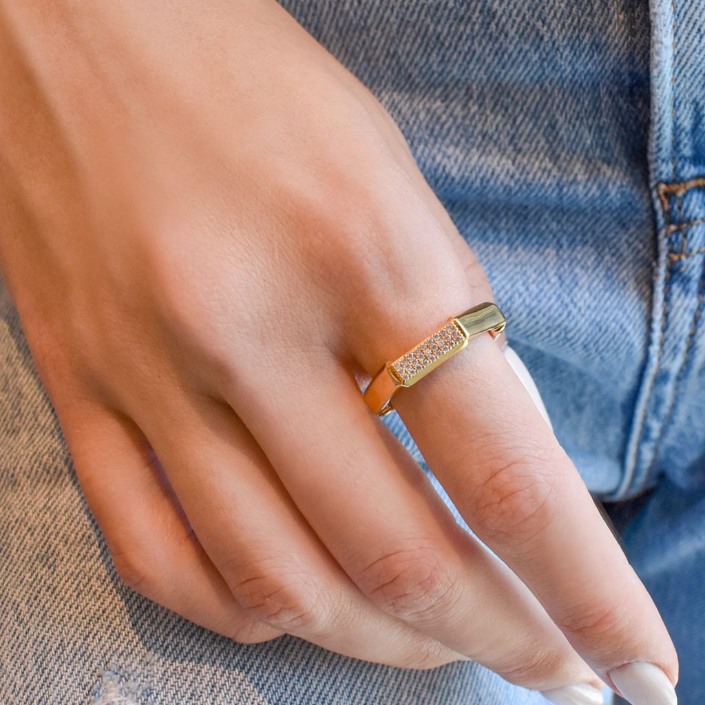 Alina Ring (Free Size) - Golden 
