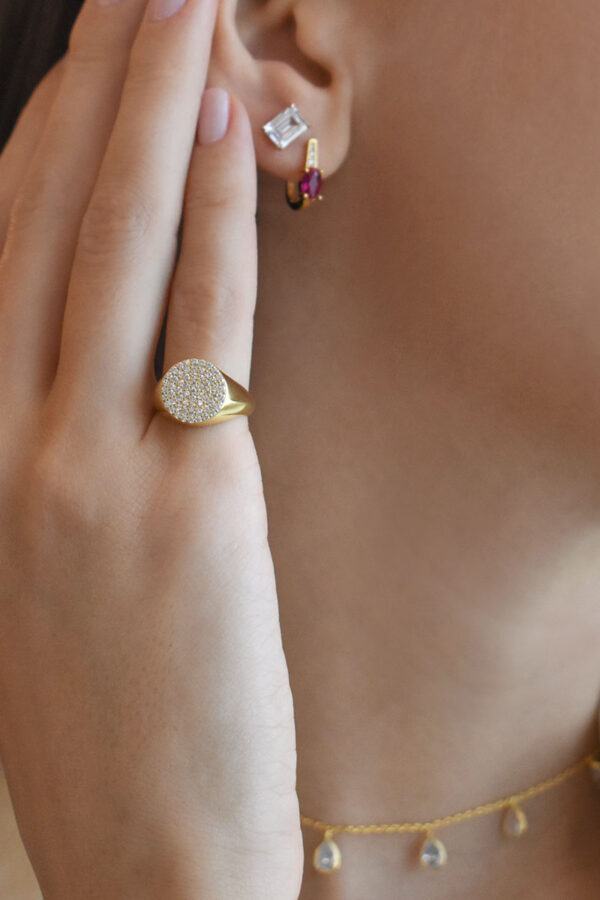 Yetta Pinky Ring (Free Size) - Golden