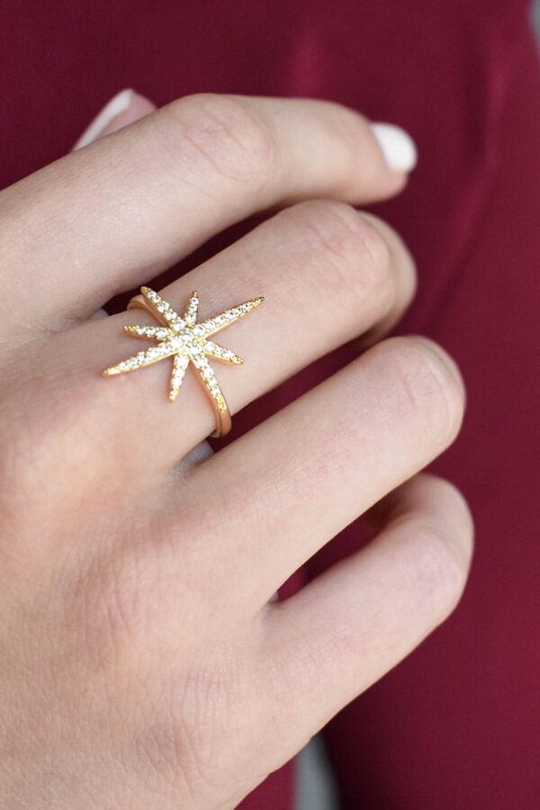 Skylynn Ring (Free Size) - Golden