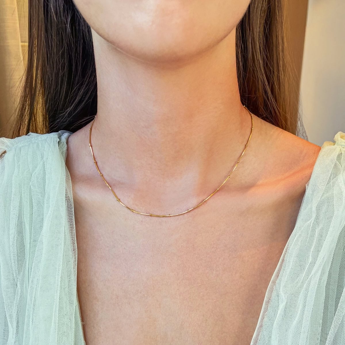 Leena Ball Chain Necklace1