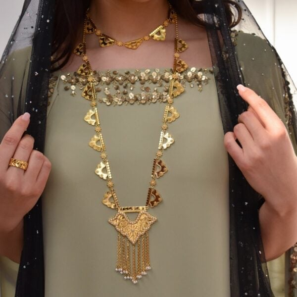 Tinisha 2 Layer Necklace And Earrings Set