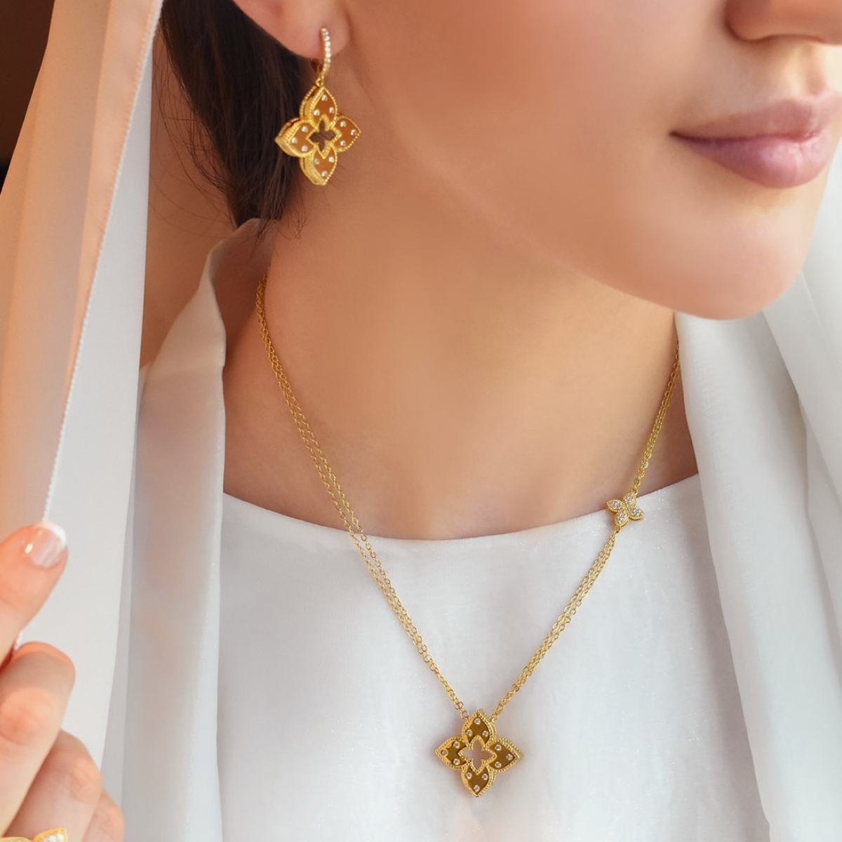 Paz Margarita Necklace And Earring Set2