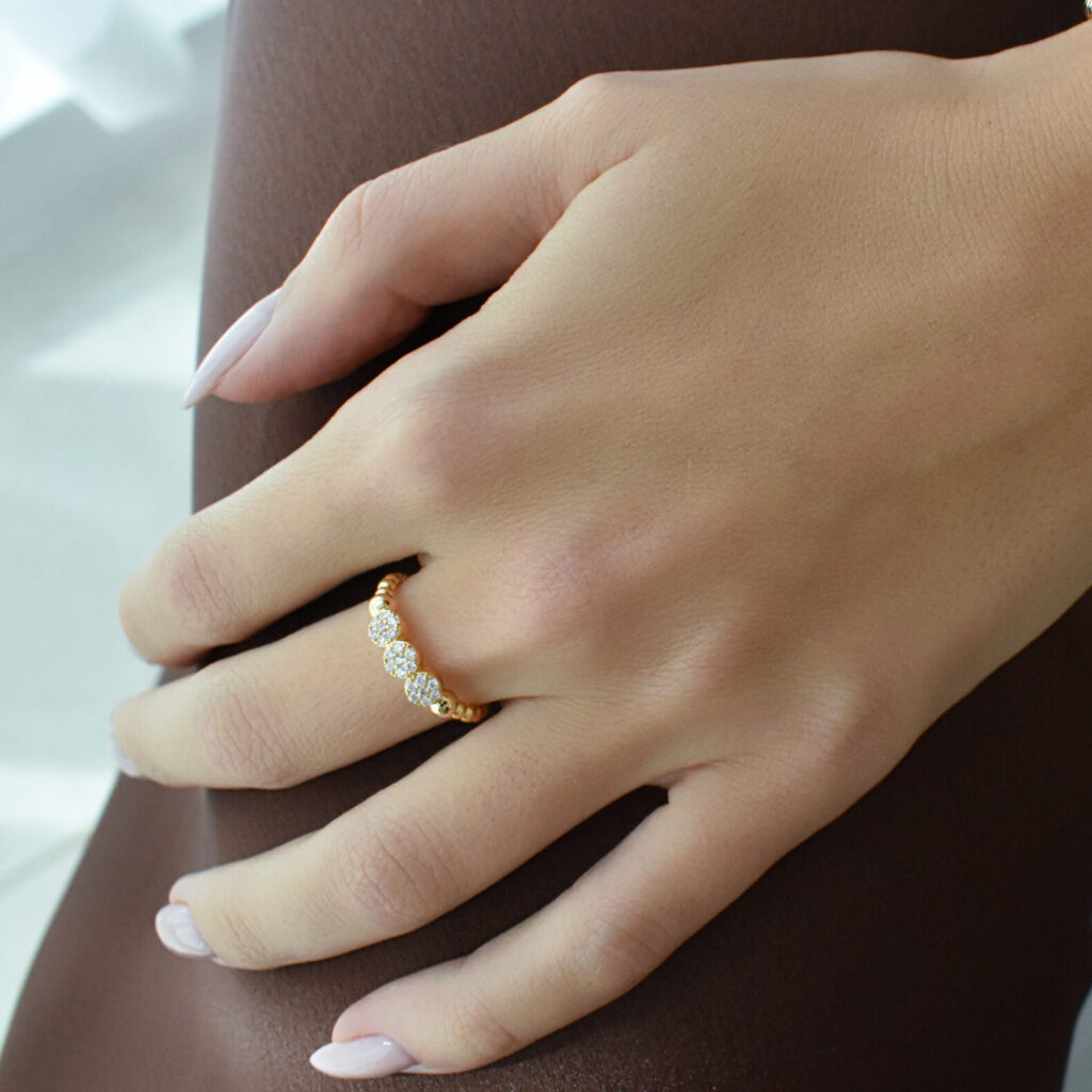 Royan Ring (Free Size) - Golden, 1 Ring 