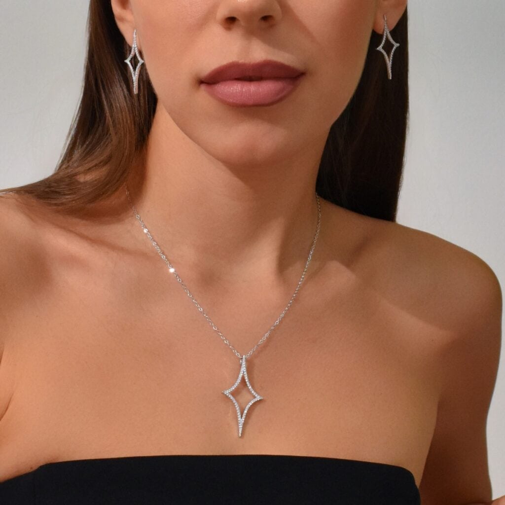 Star Shine Necklace and Earring Set 