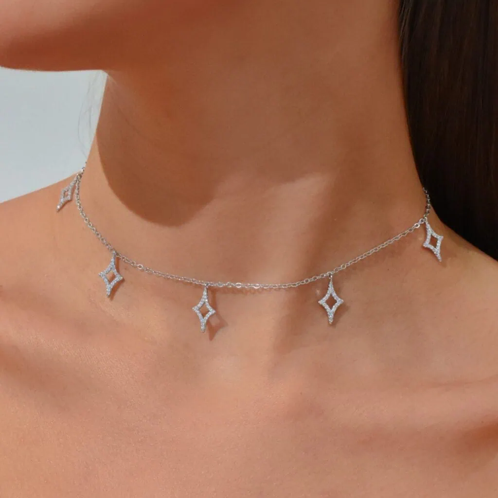 Mini Star Choker - Silver 