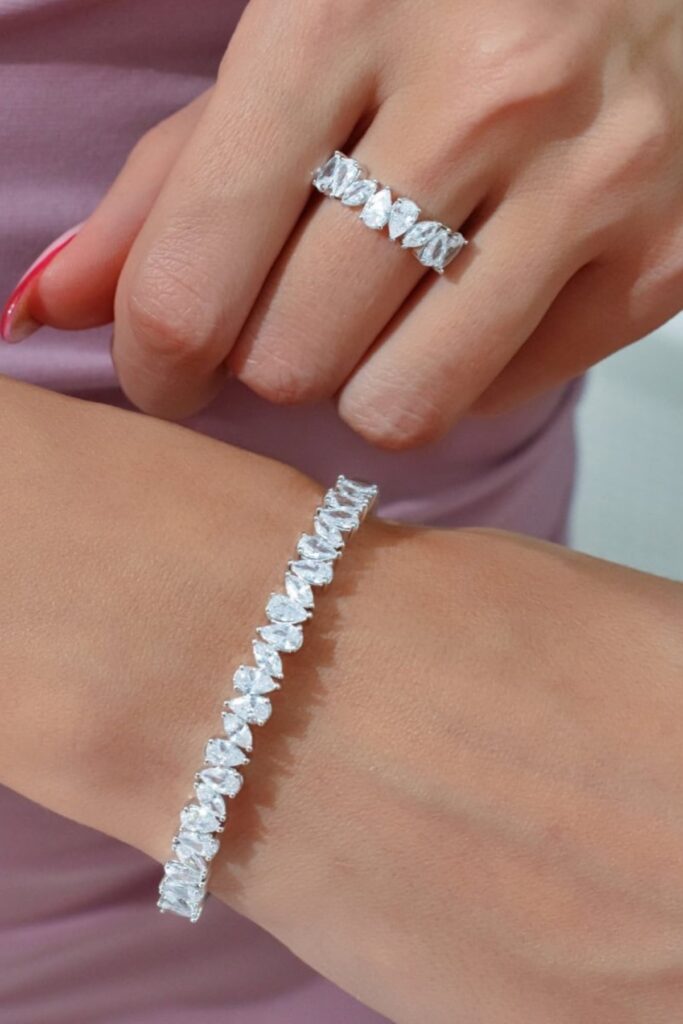 Larissa Bracelet Ring Set (Free Size) 
