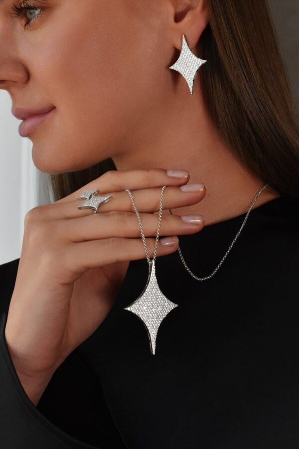 Starry Sky Necklace Earring