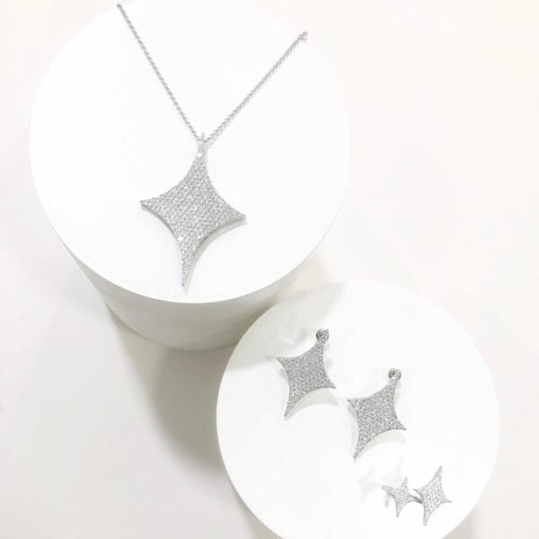 Starry Sky Necklace Earring and Ring Set