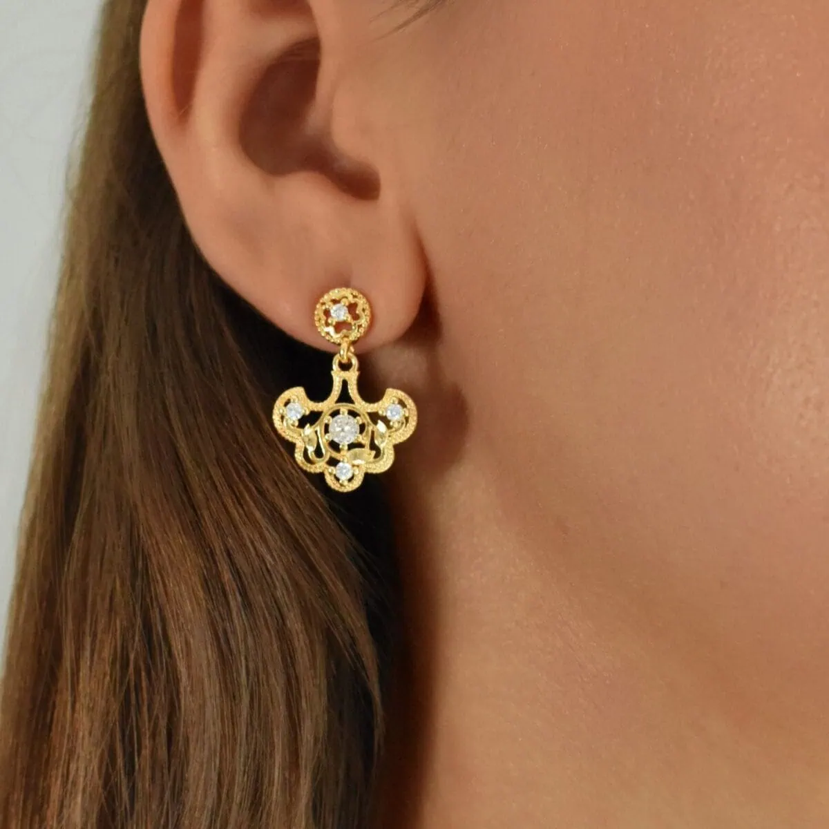 Tyanah 2 Layer Necklace And Earrings Set - Image 2