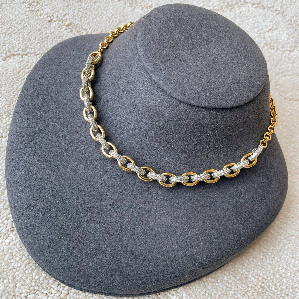 Soliel Two Tone Link Necklace