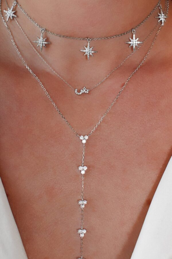 Giadaa Lariat Necklace - Silver