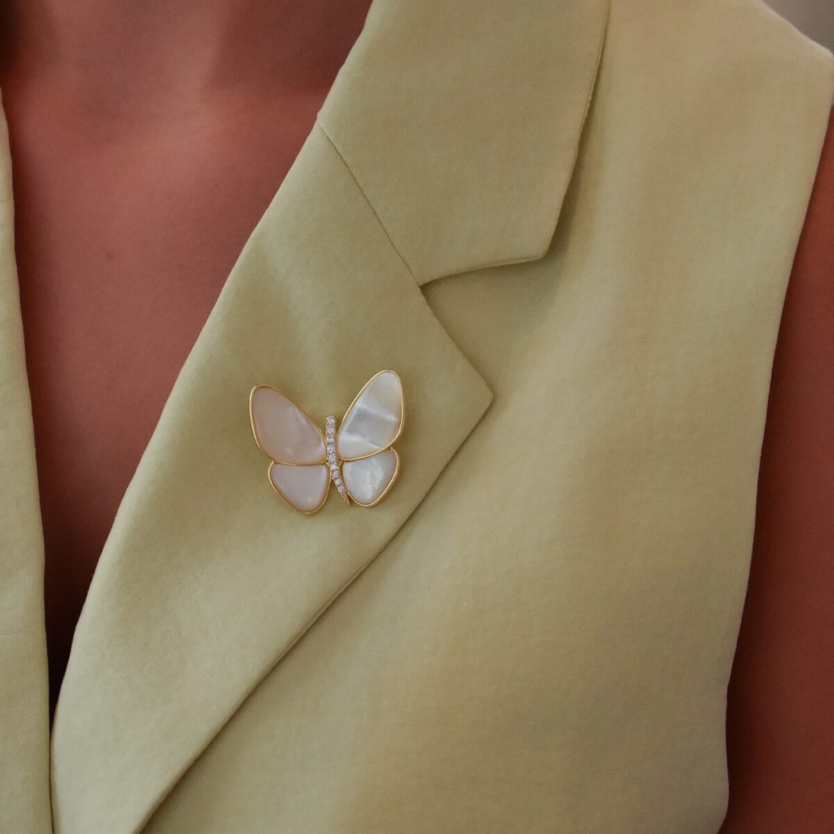 Butterfly Pearl Brooch