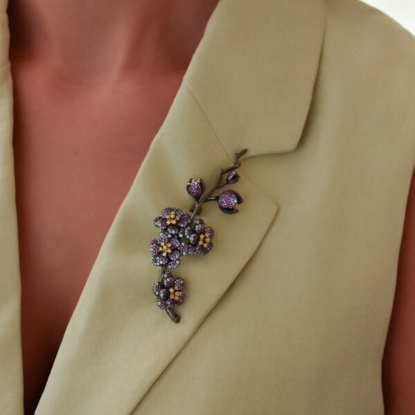 Orchid Vine Brooch