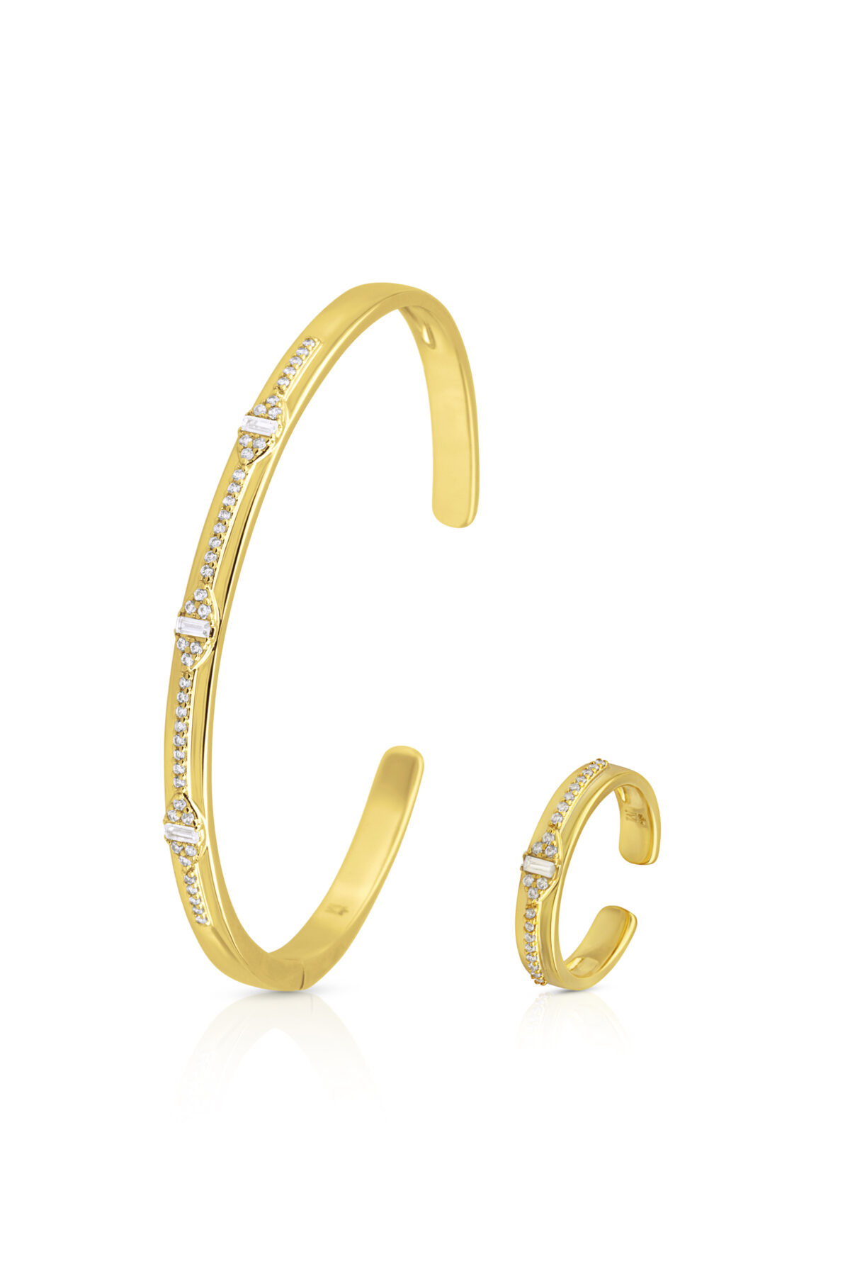 Odessa Bracelet And Ring Set (Free Size)